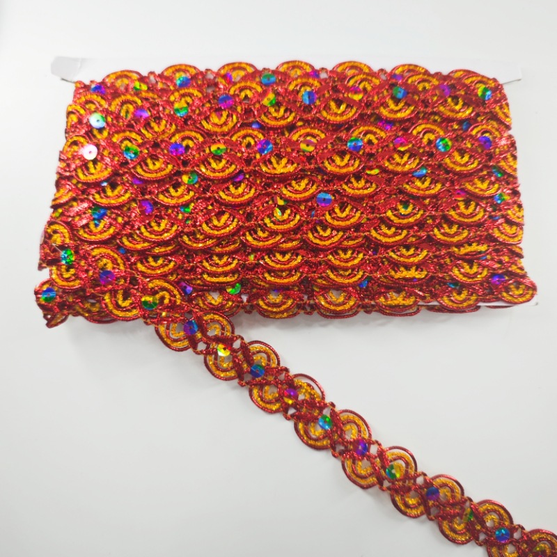 Hojas de colores, pagoda pequeña, lentejuelas, encaje, bricolaje hecho a mano, accesorios de vestuario étnico, accesorios de vestuario de escenario, espiga colgante