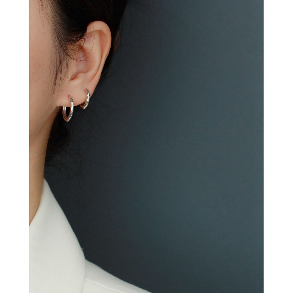 925 Sterling Silver Ear Needle Material 18K Real Gold Plated, Rhodium Plated Plating Material Simple Style Solid Color Silver Polishing Earrings 1 Pair
