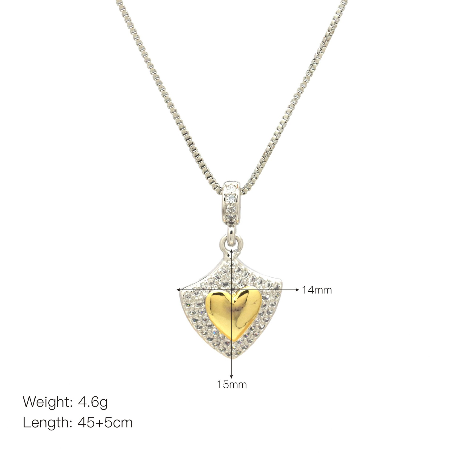 9g Weight Copper Pendant Material Zircon Inlay Material Pendant Necklace Classification Copper Chain Material box chain Chain Type 1 Piece Quantity Daily, Street Occasion Copper Material Star, Moon, Heart Shape Pattern Women's Gender Inlay Design Simple Style, IG Style Style Copper Inlay Star Moon Heart Shape Zircon Pendant Necklace 10