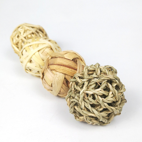 Rabbit molar grass ball molar toy woven ball rabbit guinea pig chinchilla snack chewing toy