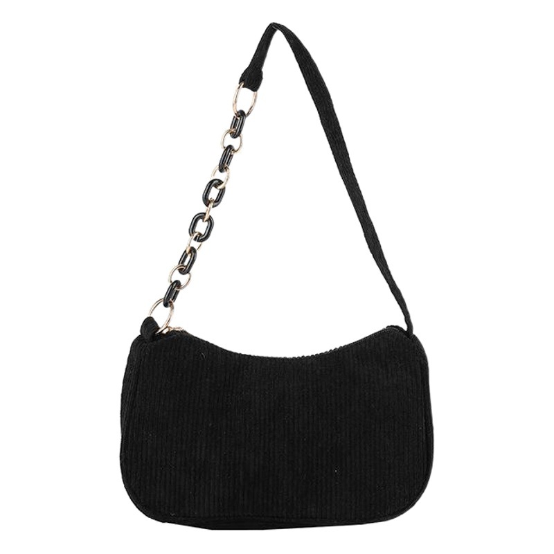 Bolsa de tela artística de estilo coreano simple bolsa de hombro de pana informal de color sólido mini bolsa de mensajero bolsa de lona portátil