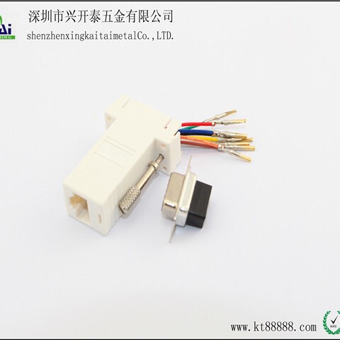 Rj45 to Db9 Female Adapter, White Shell, 8P8C Computer Head, Good Quality, Can Be Used for Communication, Etc Rj45 to Db9 Female Adapter, White Shell, 8P8C Computer Head, Good Quality, Can Be Used for Communication, Etc