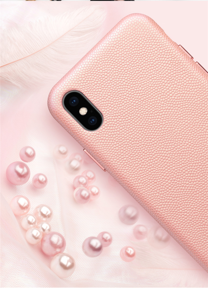Ốp lưng điện thoại da thật cho iPhone XsMax / Xr, bảo vệ thời trang — IPhoneX màu đỏ da bò cổ điển, IPhoneX màu đỏ hồng da bò cổ điển, Bột ngọc trai da bò cổ điển iPhoneX, IPhoneXS 5,8 inch màu đỏ da bò cổ điển chi tiết 9