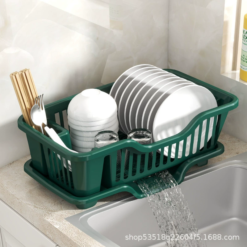 New drain plastic storage rack sink tableware home kitchen storage rack drain storage box large dish rack