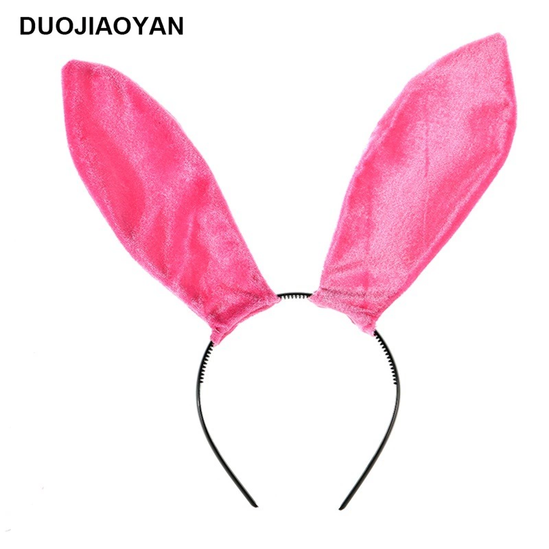 Headband Red Rabbit Lace Ears, Handmade Hair Accessory, High-Quality Graduation Party Style