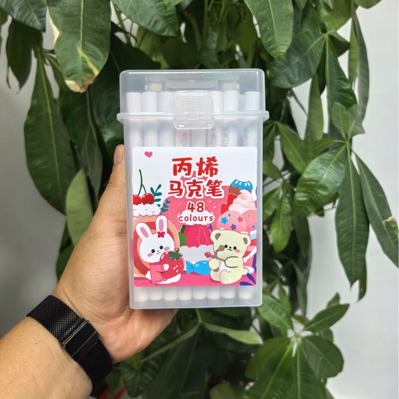 丙烯马克笔 幼儿园美术绘画专用儿童水彩笔不透色可叠色丙烯画笔|undefined