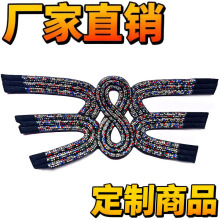 新款跨境热销凉鞋拖鞋鞋面鞋头半成品烫钻饰品鞋配件工厂直销批发