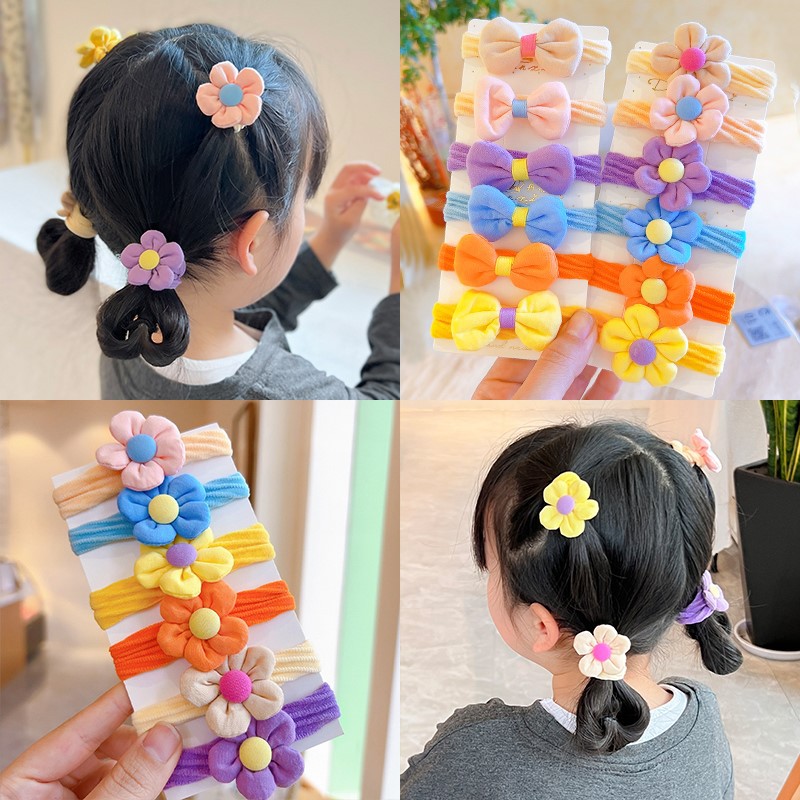 Banda para la cabeza de los niños arco banda de goma bebé lindo no lastimar pelo banda elástica banda de goma chica lazo de pelo accesorios para el cabello