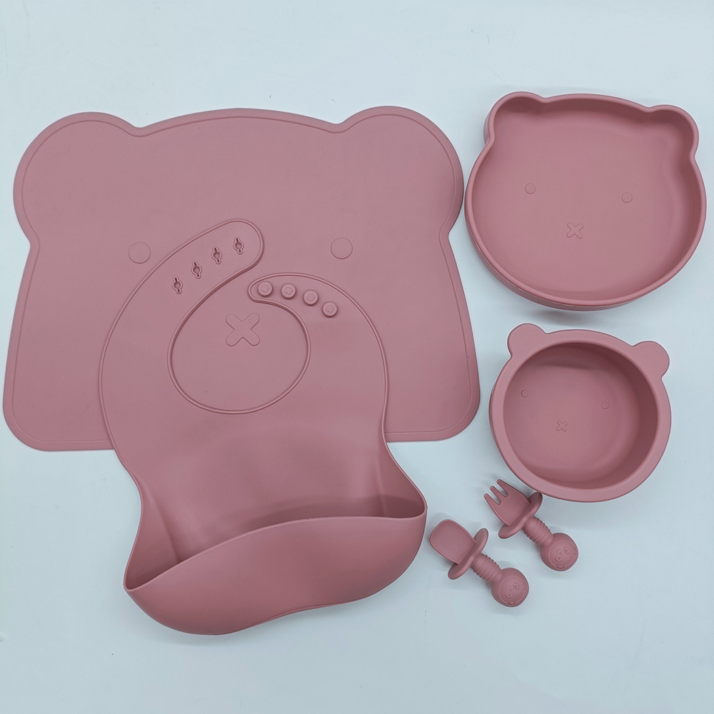 小熊吸盘辅食碗baby feeding bowl with suction cup