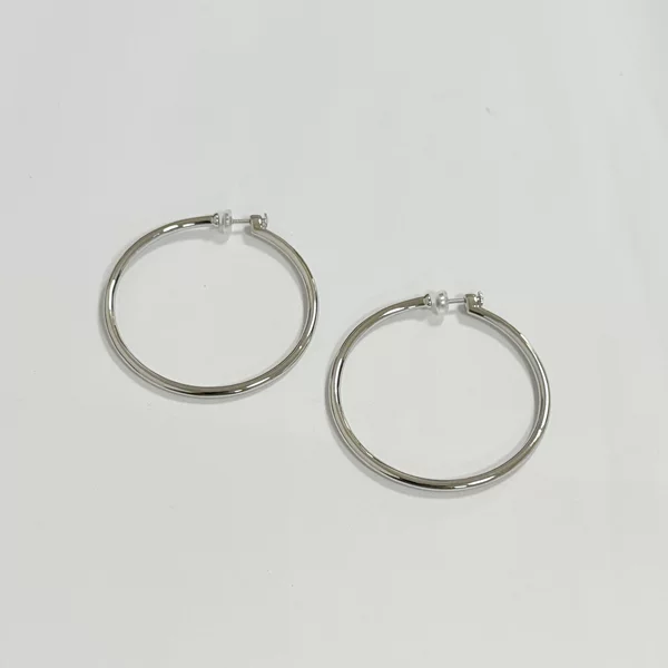 One-piece spiral ear clip 50mm smooth plain ring, exquisite, fashionable, simple, versatile, light luxury, high-end earrings