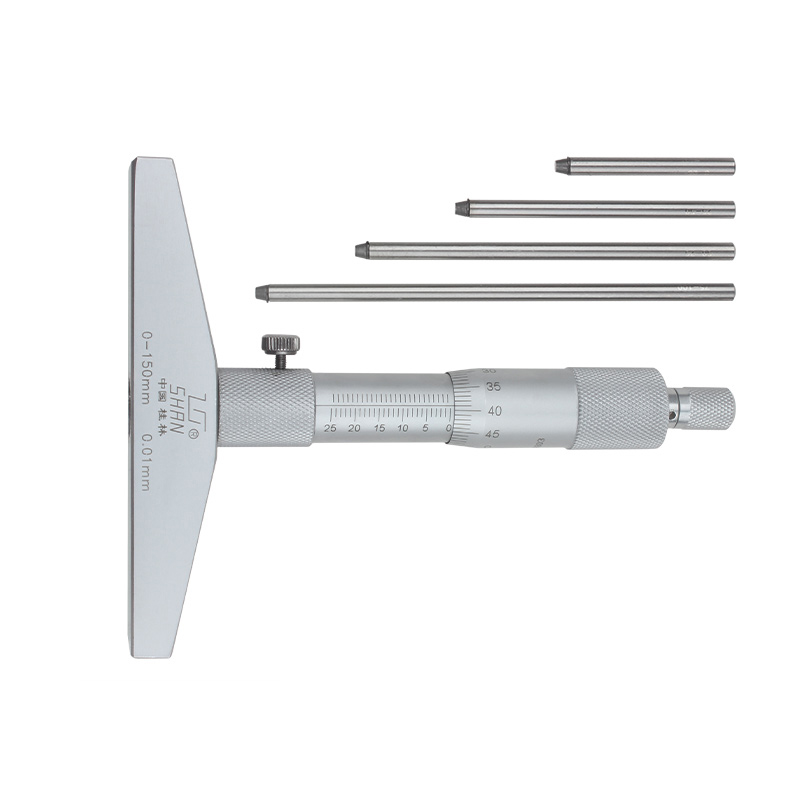 ll桂林深度千分尺0-25-50-100-150mm 圆头 深度尺0.01mm高精
