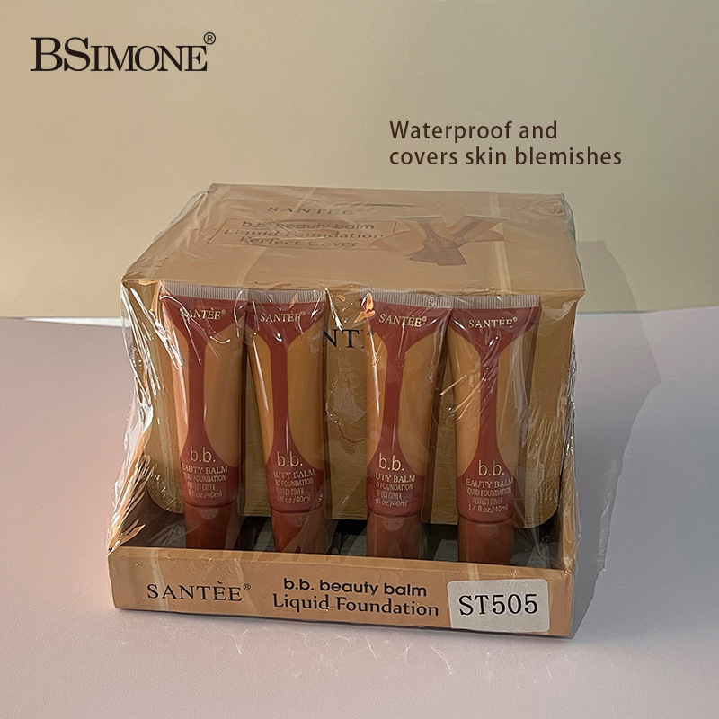 Exhibición transfronteriza exclusiva en caja, base de maquillaje natural, ligero y delgado, BB Cream, hidratante, impermeable, resistente al sudor, anti-maquillaje, BB Cream