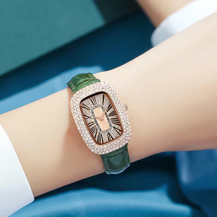 Green watch women's watch female niche pigeon egg internet celebrity…