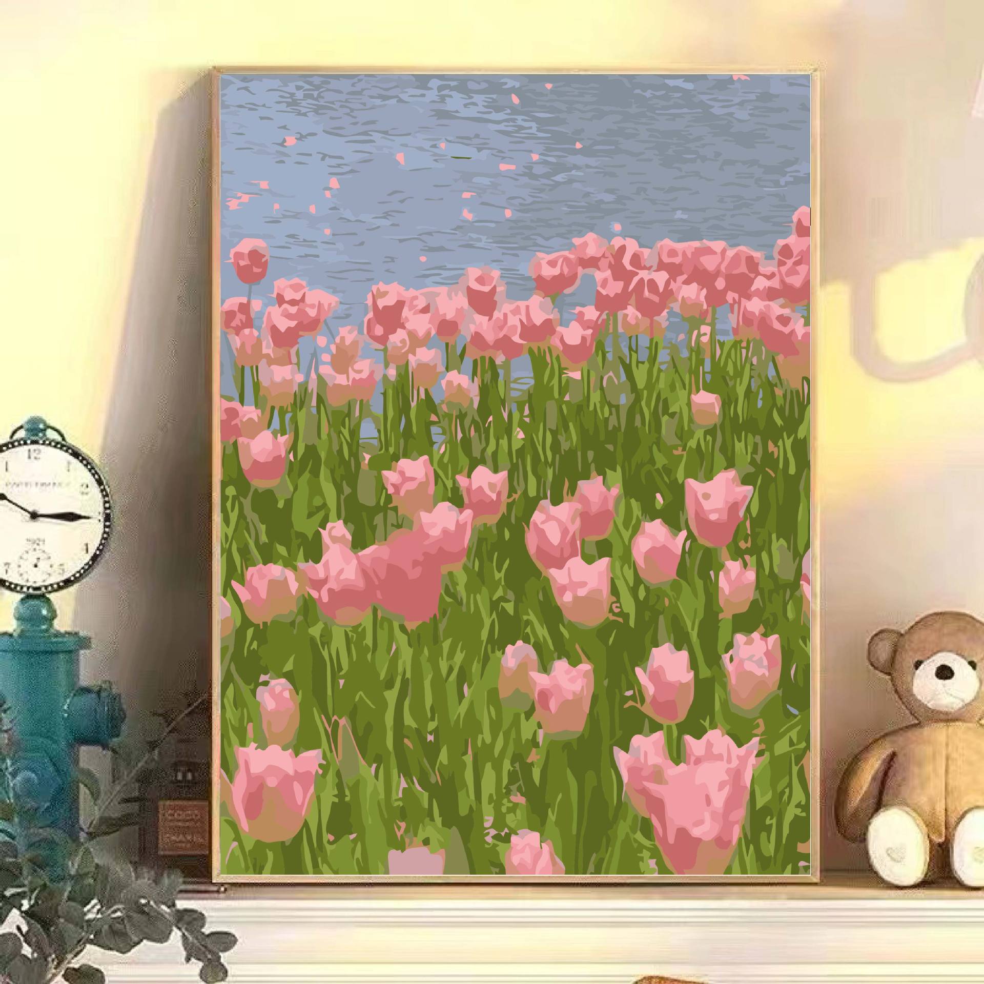 Pintura al óleo digital hecha a mano diy relleno sala de estar decoración de pintura colgante arte relleno pintura al óleo al por mayor