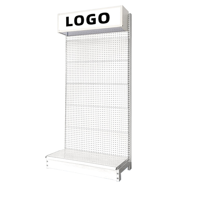 Estantes de supermercado personalizados estantes de exhibición caja de luz cuadrada unilateral leche blanca farmacia estantes de ferretería estantes de supermercado
