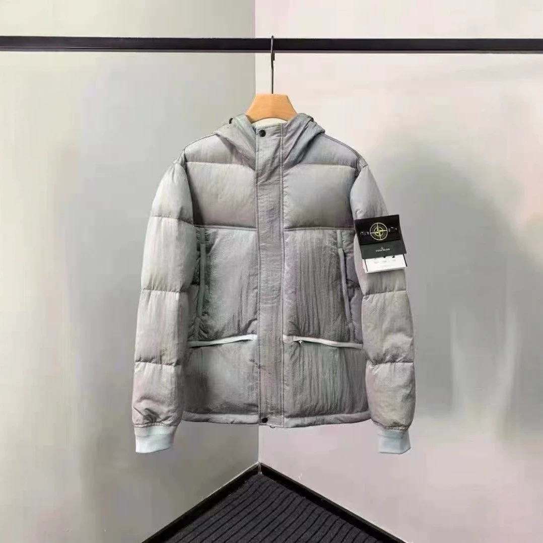 metal keep warm jacket for men and women with zipper