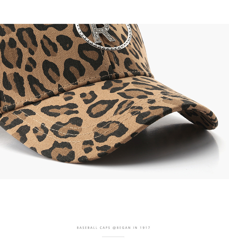 Unisex Vintage Style Classic Style Leopard Curved Eaves Baseball Cap display picture 3