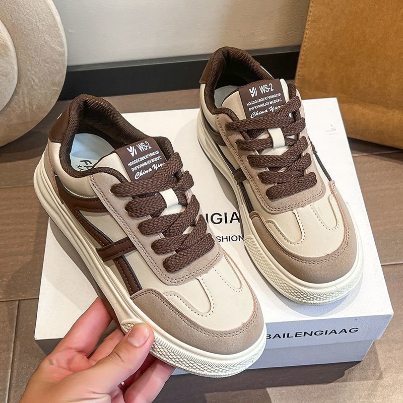 Cheap New Women's Shoes, Campus Waterproof White Shoes, Women's Soft-Soled Casual Shoes, Flat-Soled Sports Shoes, Wear-Resistant Sneakers for Women