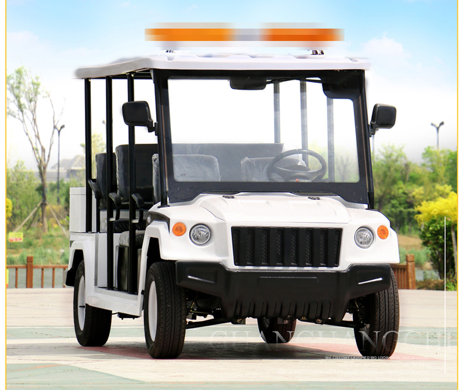 Electric Sightseeing Car, Golf Cart, Off-Road Electric Four-Wheel Sightseeing Shuttle Car, Reception and Patrol Vehicle