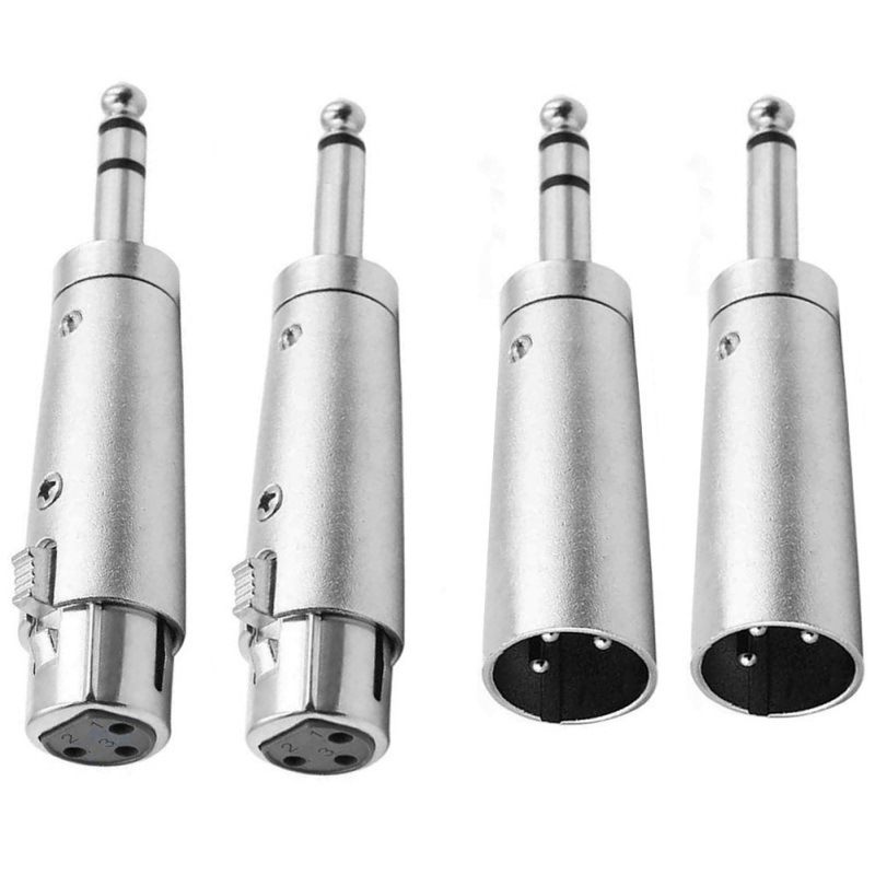 Yushuo 6.5mm to Xlr Male-Female Adapter, 6.35mm Female to Xlr Male-Female 3-Pin Adapter, Large 2-Pin and 3-Pin Converter