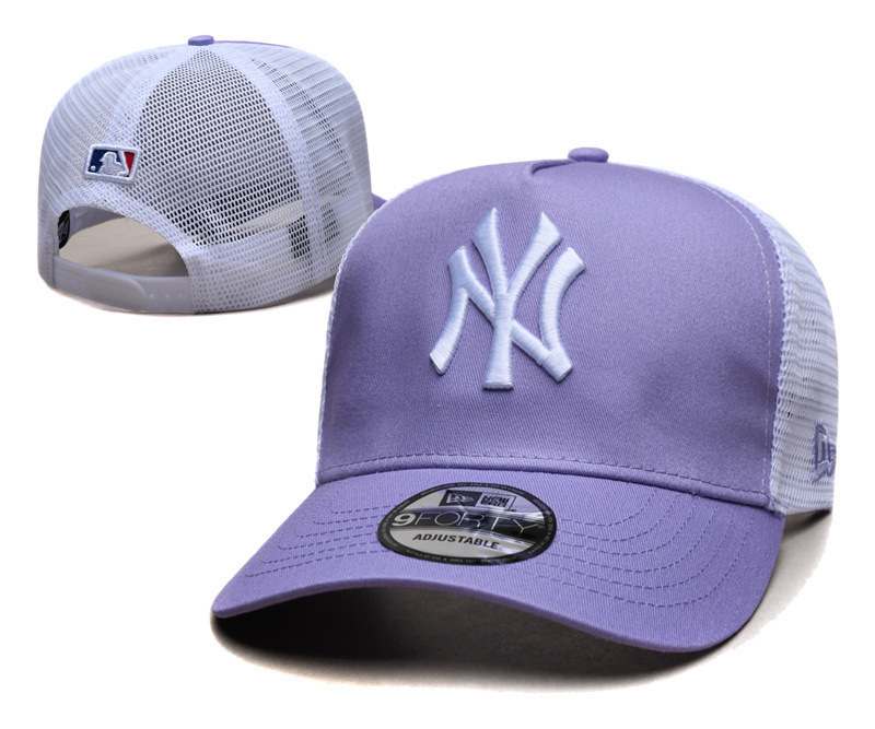トレンディなブランド NY メッシュ野球帽女性のための春、夏、秋の新しい刺繍入りビッグロゴひさしキャップ日よけ通気性メッシュ帽子男性用|undefined