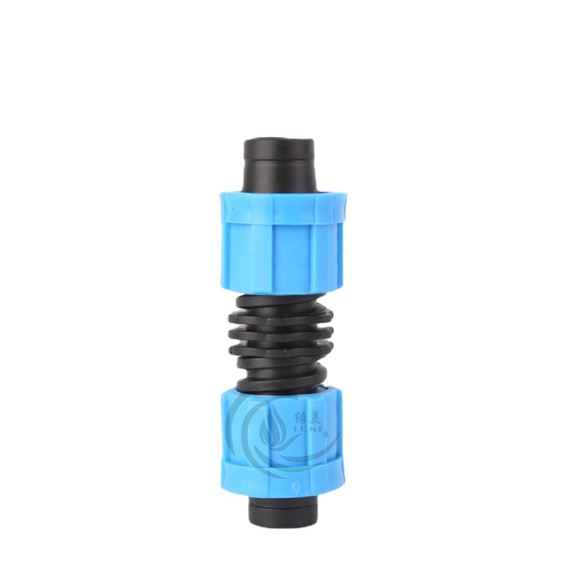Φ 16mm riego por goteo con fijación de bloqueo directamente a través de la tierra de cultivo tipo parche inserto tipo laberinto con accesorios de tubería de riego por goteo image 6