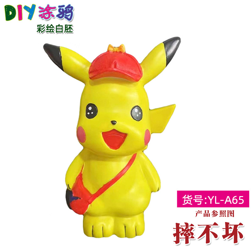 Gran vinilo yeso muñeca embrión blanco al por mayor puntada alcancía gran puntada artesanal DIY colorear blanco