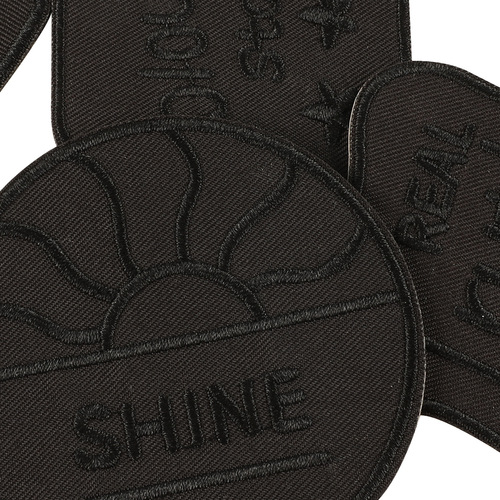 Embroidery label hole repair subsidy English letter embroidery patch label self-adhesive DIY down jacket patch patch patch