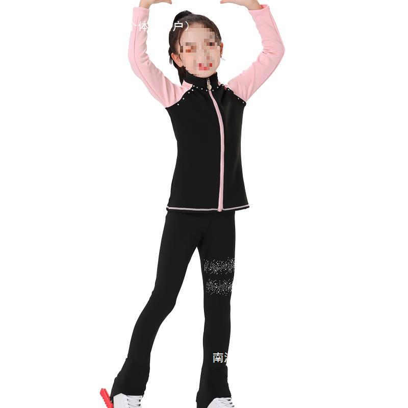 어린이 피겨 스케이팅 의류 훈련 바지 피겨 스케이팅 훈련 의류 소녀 기모 공연 바지 의류 겨울 바지