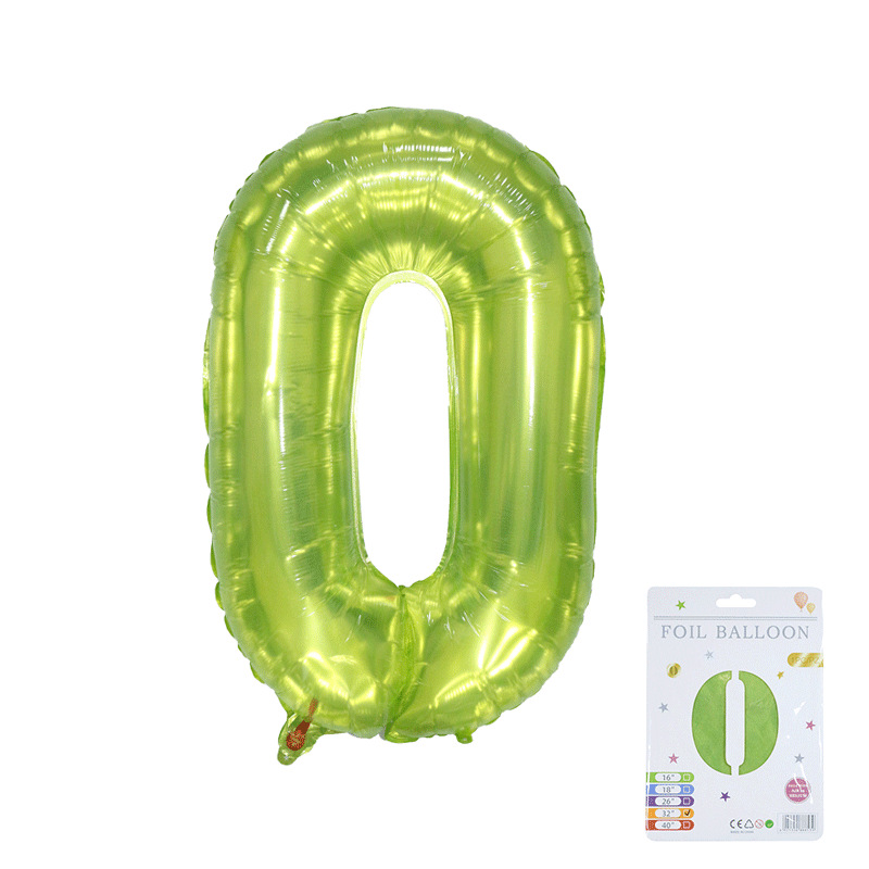 Globo digital de 32 pulgadas, embalaje de tarjeta de papel independiente, versión estadounidense, película de aluminio delgada, embalaje fino, papel de aluminio, globo de cumpleaños