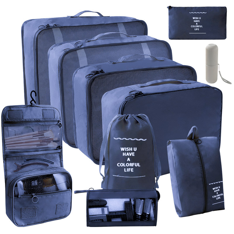 10 종 세트 [7 종 세트 + 훅 백 + 트라이앵글 백 + 워시 컵] 네이비