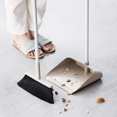 Camellia broom and dustpan set combination household plastic broom with comb teeth small sweeper sweeping water mop soft-bristled broom