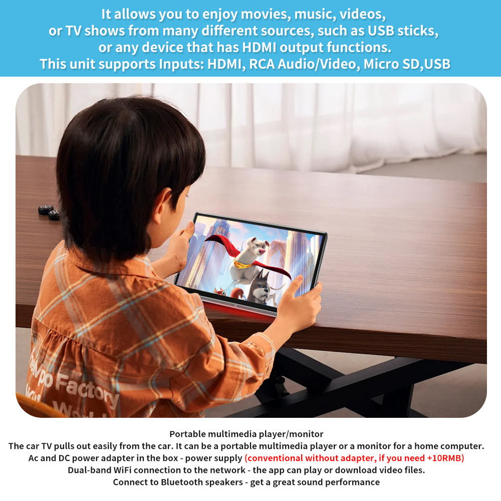 10.1inch External Android Monitor 13.3inch Headrest Android Monitor 11.6inch Headrest Mp5 Monitor