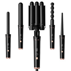 Amazon New Multifunctional Replacement Head Curling Iron with LCD Display 5-in-1 Hair Styler Cross-border Factory