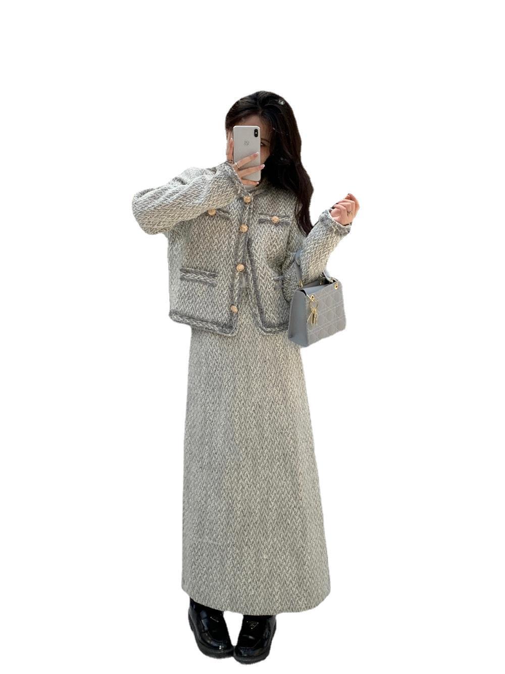  冬  L-4XL大きいサイズジャケット、スカート