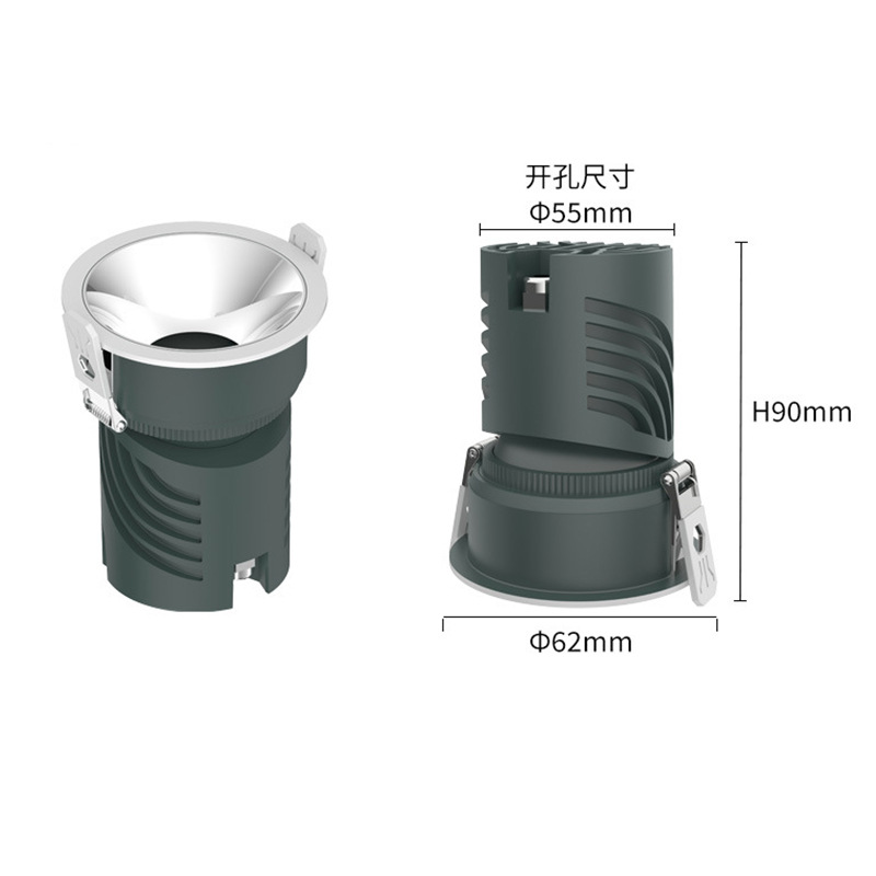 Anti-deslumbrante LED de alta potencia downlight sala de estar dormitorio borde estrecho sin lámpara principal de la colina de la nueva lámpara de punto