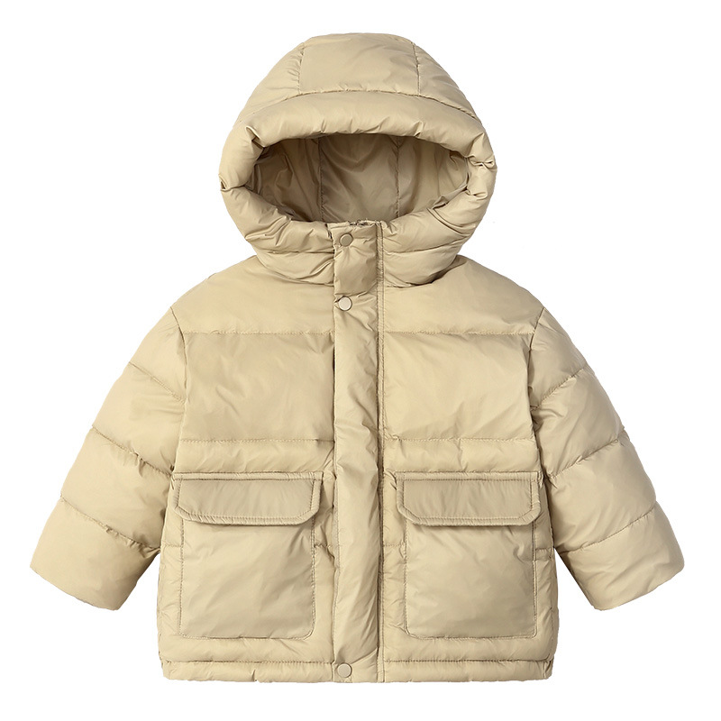 Nuevos niños, niños pequeños y medianos, niños mayores, oro negro, calor de diamante negro, chaqueta de plumón para niños y niñas, chaqueta corta