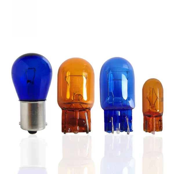 1156 S25 T20 T15 T10 natural blue glass White light natural amber car brake turn signal