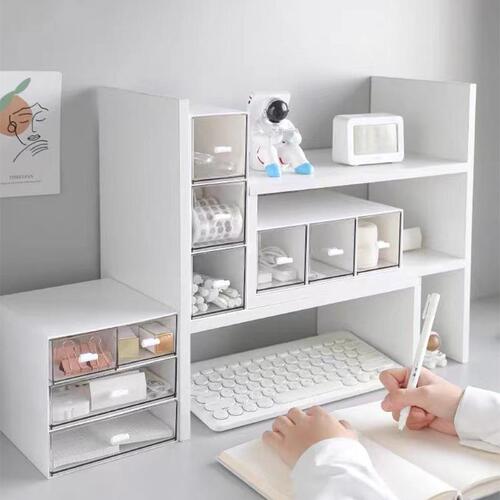 Multi-compartment Desktop Organizer Box, Jewelry Tape, Miscellaneous Stationery Organizer, Student Dorm Drawer Storage Box, Stackable