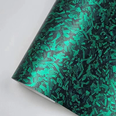 Film Pet Forged Carbon Fiber Flower — Auto Color Change Film - pet-matte-flower-carbon-green-152-18m