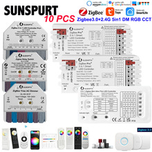 Alexa Hub Zigbee3������LED�ƴ�5��1�ɿع����ͨ������2.4Gң��