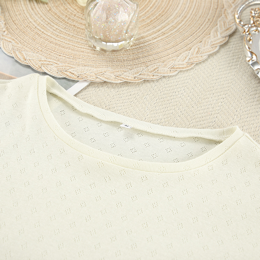 Ensemble de pyjama en coton respirant – Pyjama doux et ample à manches longues pour femme, vêtement d'intérieur confortable pour la maison et les voyages_voghion.com