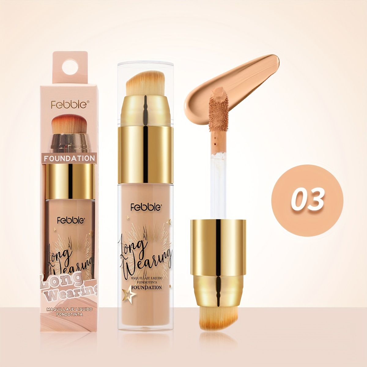 USHAS Cross-Border Spot Maquillaje Base Liquid Combination Set impermeable sin quitar el maquillaje para aclarar el tono de la piel FS449FA + B