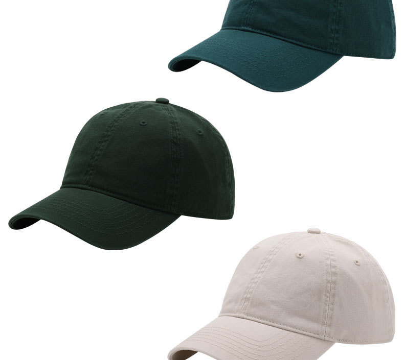 Combed Cotton Baseball Cap Solid Color Water Washed Hat Simple Trendy Duck Bill Cap Outdoor Popular Versatile Soft Top Sun Visor Hat