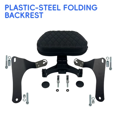 Motorcycle bumper 250V crash bars, anti-fall - plastic-steel-folding-backrest