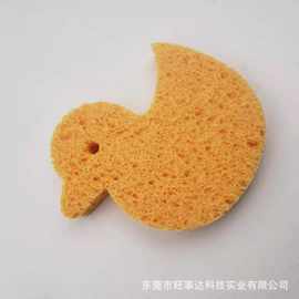 圆形木浆棉彩色洁面扑 加厚清洁皮肤细腻洗脸海绵 美容工具批发