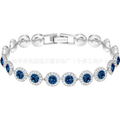 罗马蓝钻手链【白金色】