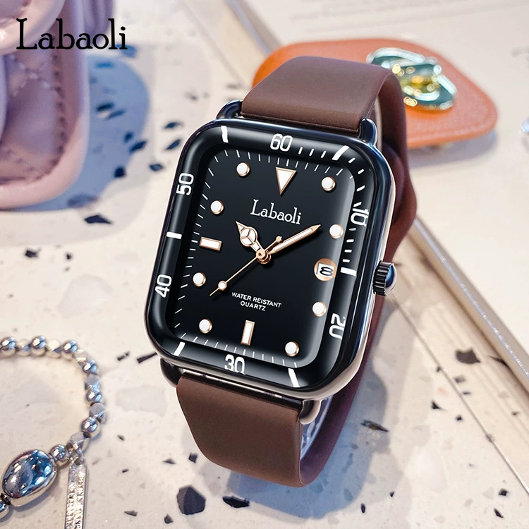 拉宝丽 Fashionable retro quartz watches, square women's watch for leisure, wholesale