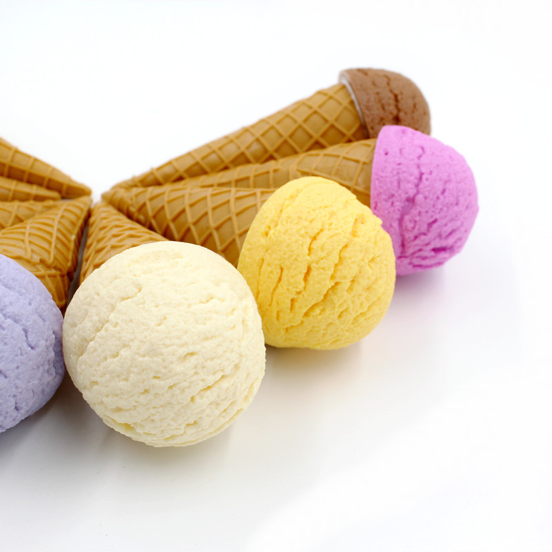 PVC simulación bebida fría modelo de helado crujiente punta huevo titular cono postre falso helado postre accesorios de decoración