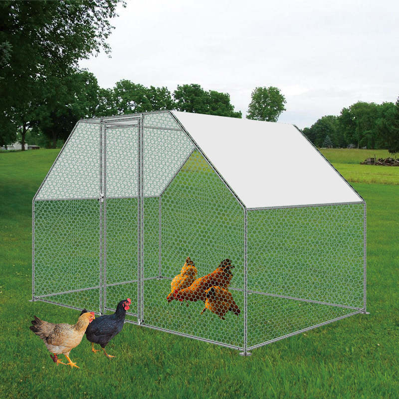 Large Pet Cage Outdoor Chicken, Duck and Rabbit Cage Animal Cage Movable Chicken Coop Non-Deformation Home Courtyard Chicken Shed